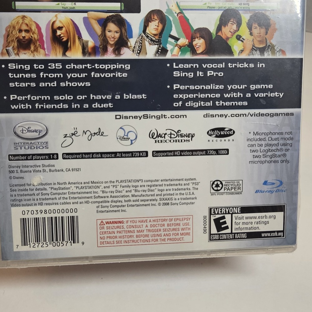 Disney Sing It PS3 Karaoke Singing Game Complete PlayStation 3 NEW - Picture 4 of 4